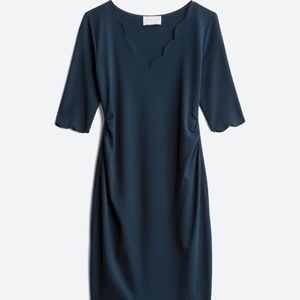 Kadi Maternity Scallop Detail Knit Dress